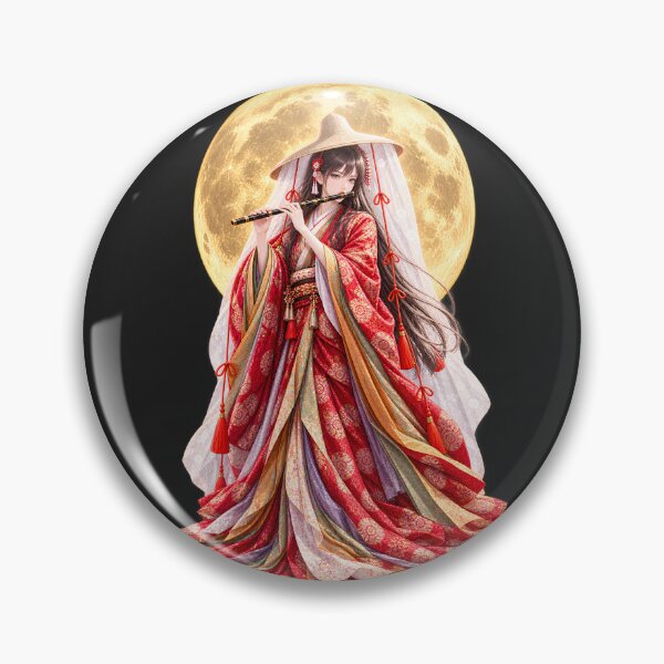 Item preview, Moonlit Melody – The Crimson Kimono Flutist designed and sold by Kurekou Lab.