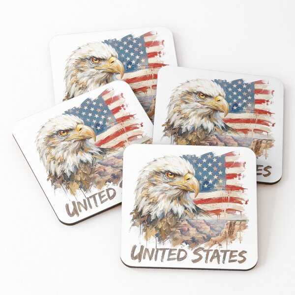 Item preview, American Bald Eagle with Flag and Liberty designed and sold by EdwinkOne.