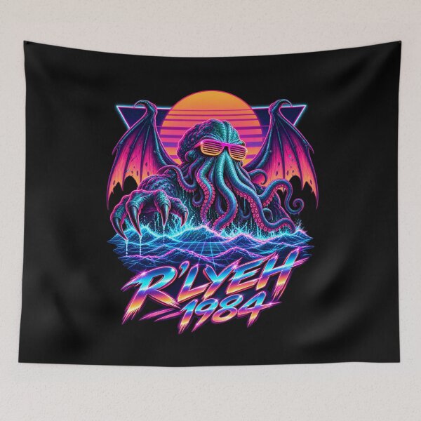 Item preview, H. P. Lovecraft: R'lyeh 1984 Neon Shades designed and sold by Fenay Designs.