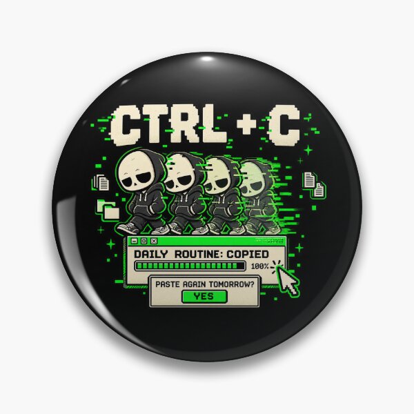 Item preview, Ctrl C – Daily Routine Copied Retro Computer Humor designed and sold by Mad Factory Designs.