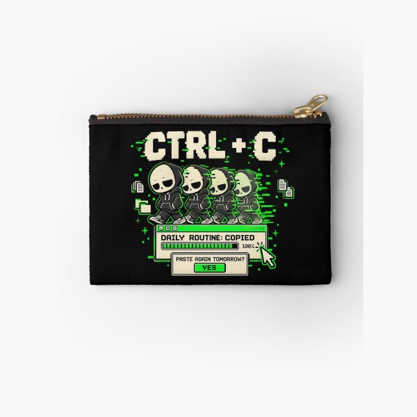 Item preview, Ctrl C – Daily Routine Copied Retro Computer Humor designed and sold by Mad Factory Designs.