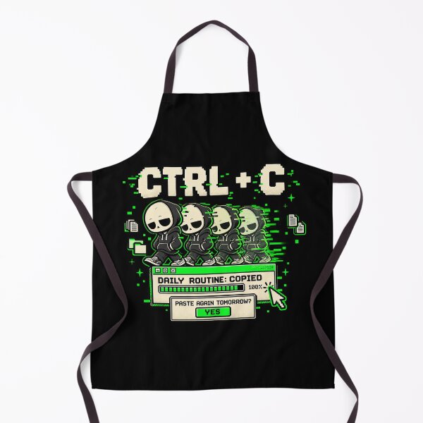 Item preview, Ctrl C – Daily Routine Copied Retro Computer Humor designed and sold by Mad Factory Designs.