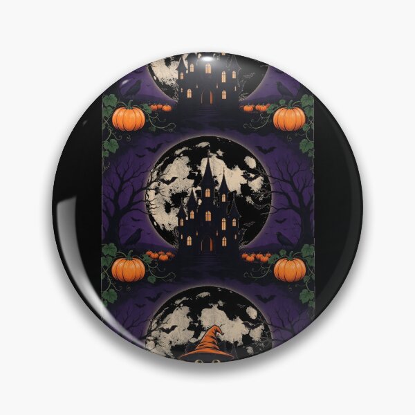Item preview, Spooky Gothic Halloween Castle and Witch Cat Banner designed and sold by DigArtis.
