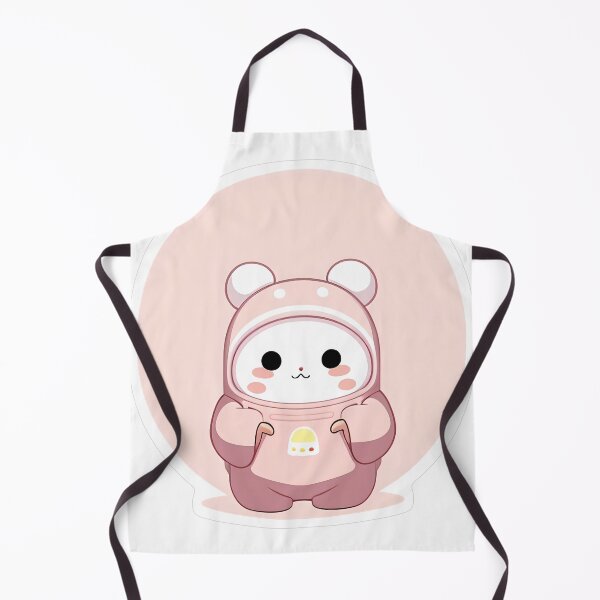 Item preview, Cute Bear in Pink Hood Holding Yellow Toy designed and sold by For-Cat Studio.
