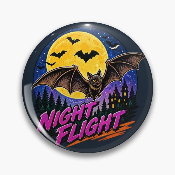 Item preview, Night Flight Retro Halloween Bat & Full Moon designed and sold by lungpleecha.