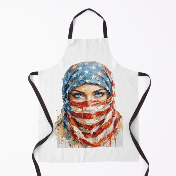 Item preview, Patriotic Woman Portrait with American Flag designed and sold by EdwinkOne.