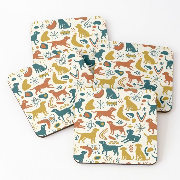 Item preview, Mid-Century Labradors – Vintage Retro Style Dog Pattern designed and sold by Goodthingstree.