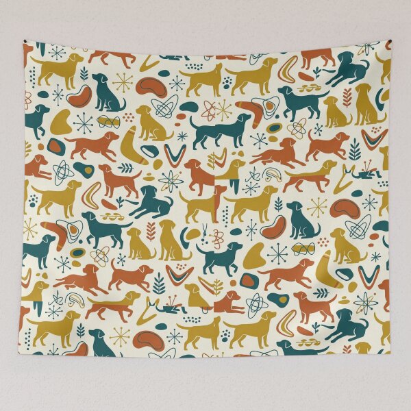 Item preview, Mid-Century Labradors – Vintage Retro Style Dog Pattern designed and sold by Goodthingstree.