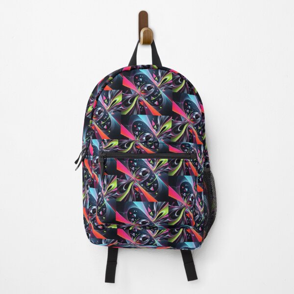 Item preview, Futuristic 3D Abstract Liquid Waves Neon Geometry Cyberpunk Art designed and sold by Dogandesighn.