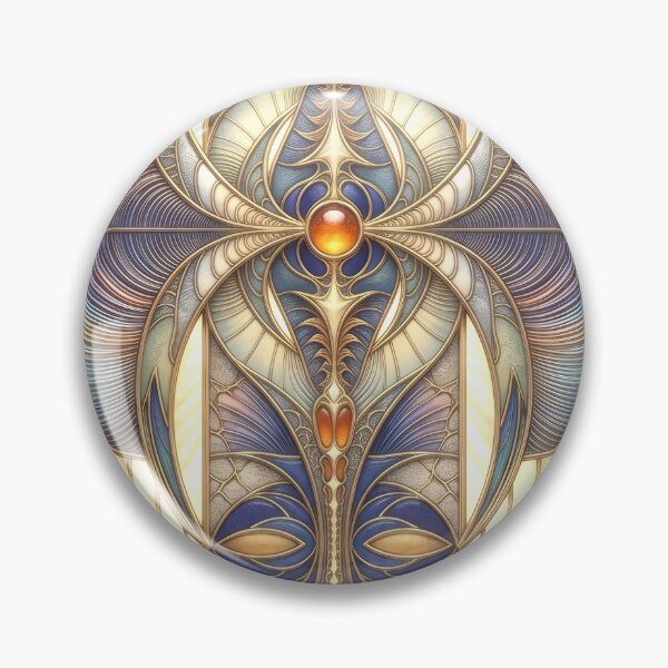 Item preview, Art Nouveau Stained Glass Symmetrical Panel designed and sold by Frackxion.