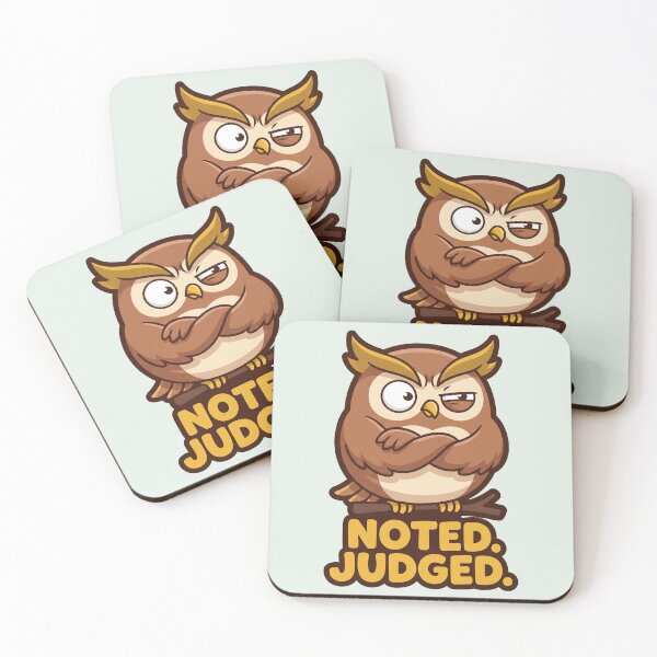 Item preview, Noted Judged Side Eye Owl, Sarcastic Bird designed and sold by Rariks.