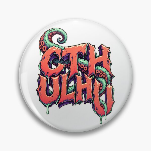 Item preview, H. P. Lovecraft: Coral Cthulhu Lettering designed and sold by Fenay Designs.