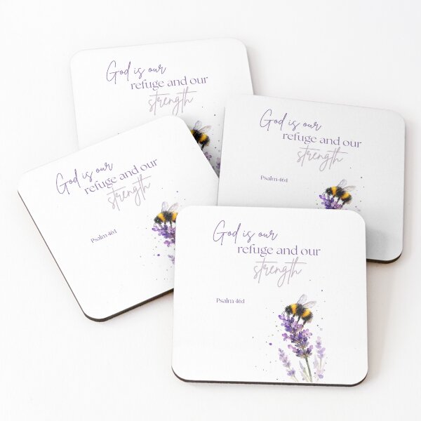 Item preview, Blank bible verse greeting card for sympathy birthday or comfort bee and lavender designed and sold by carecards.