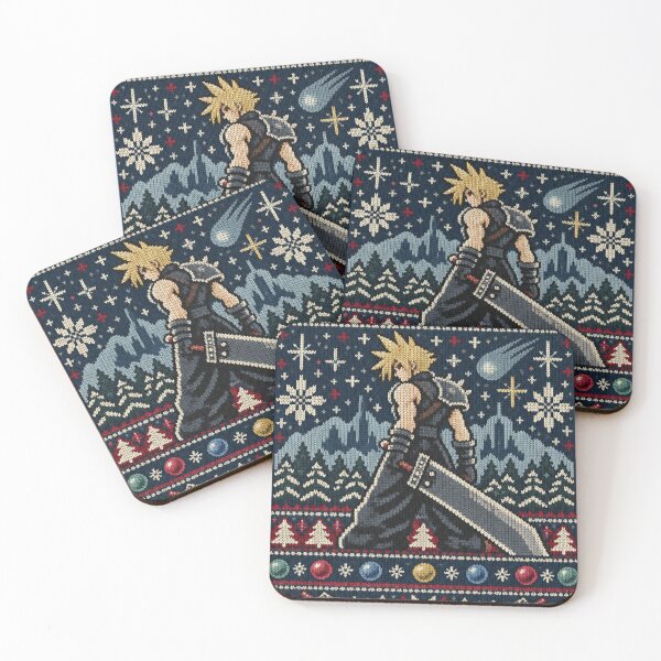 Item preview, Cloud Strife Final Fantasy VII Winter Knit Christmas Sweater designed and sold by Quoteez.