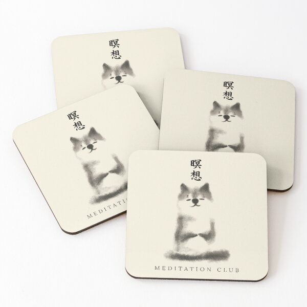 Item preview, Meditation Club – Meditating Shiba Inu Zen Dog Art designed and sold by YohakuPause.