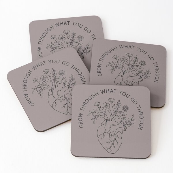 Item preview, Grow Through What You Go Through Floral Heart designed and sold by MatPixStudio.
