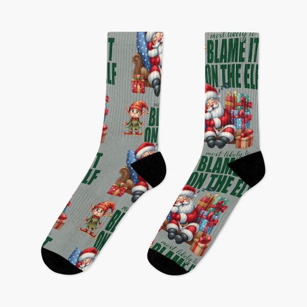 Item preview, Most Likely to Blame It on the Elf Christmas Humor designed and sold by Szpaku desart .