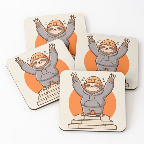 Item preview, Workout Sloth Victory on the Stairs designed and sold by Rariks.
