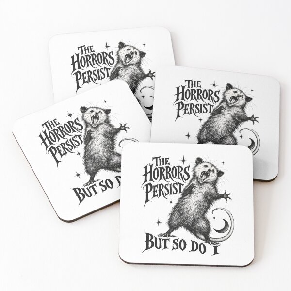 Item preview, The Horrors Persist But So Do I Funny Screaming Opossum designed and sold by sollunadesignns.