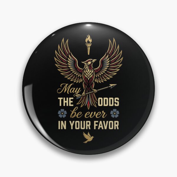 Item preview, Hunger Games The Odds Be Ever In Your Favor Gold Calligraphy Design designed and sold by PeaceTypo.