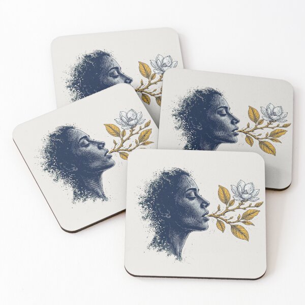 Item preview, Surreal Magnolia Breath Woman Engraving Graphic designed and sold by  One City Two Children Studio.