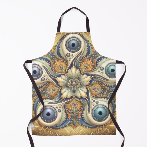 Aperçu de l'œuvre Psychedelic Evil Eye Mandala Floral Design créée et vendue par Frackxion.