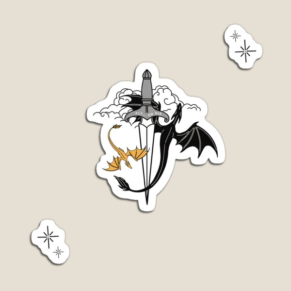 Item preview, Dual Dragons Dagger Fly Or Die - Romantasy Dark Academia Graphic designed and sold by Nikkidancer04.