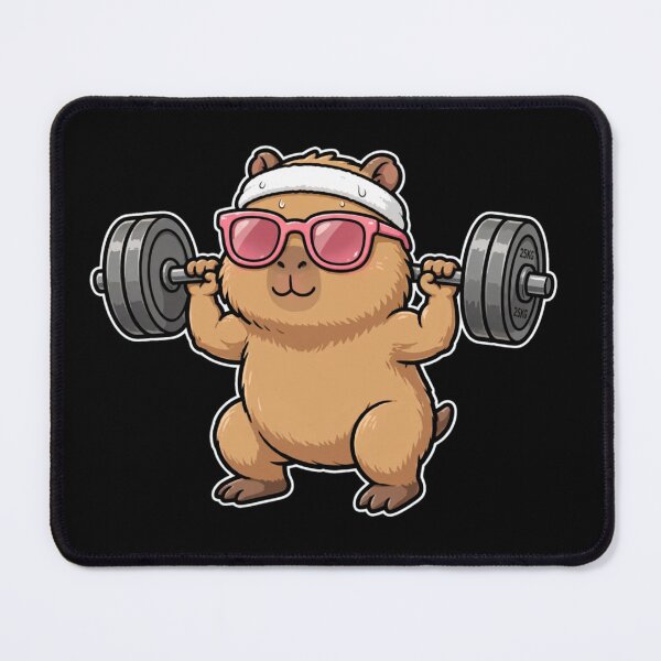 Item preview, Funny Capybara Lifting Weights Gym Workout - Chill Fitness designed and sold by StrongEveryDayStore.