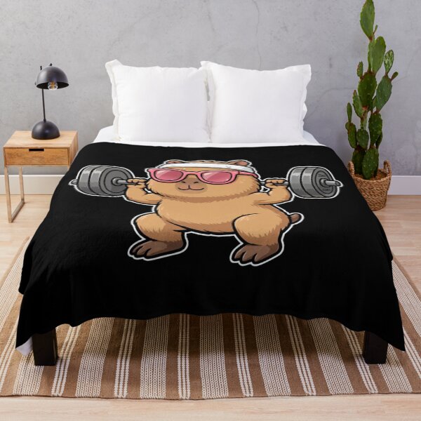 Item preview, Funny Capybara Lifting Weights Gym Workout - Chill Fitness designed and sold by StrongEveryDayStore.