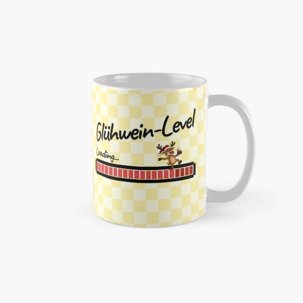 Item preview, Mulled Wine Level Loading Yellow – Funny Reindeer Mug Yellow Edition designed and sold by toycruisers_merch-butze.