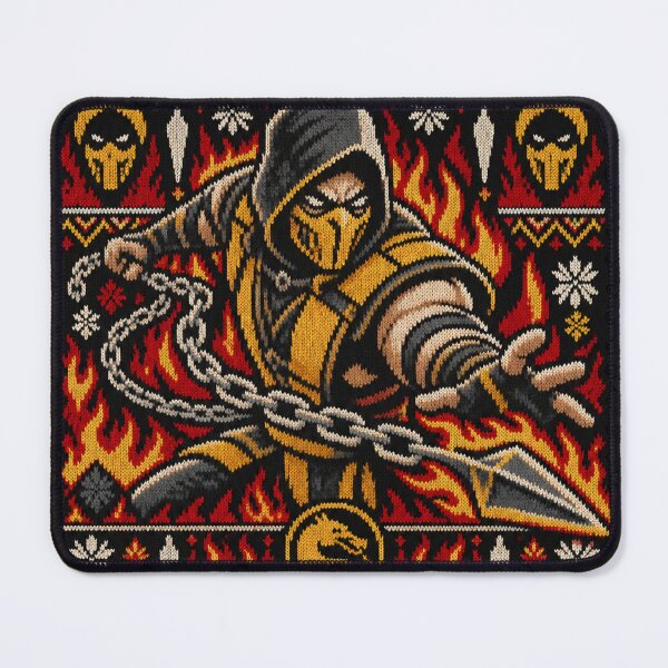 Item preview, Scorpion Mortal Kombat Fire and Ice Christmas Sweater Knit designed and sold by Quoteez.