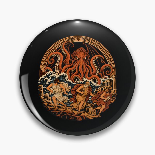 Item preview, H. P. Lovecraft: Cthulhu and the Fleeing Sages designed and sold by Fenay Designs.