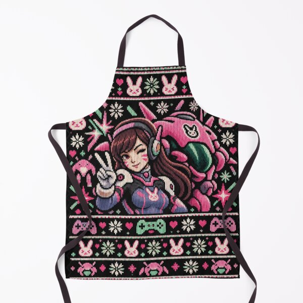 Artikelvorschau, D.Va Overwatch Pink Mech Gamer Weihnachtsstrickpullover entworfen und verkauft von Quoteez.