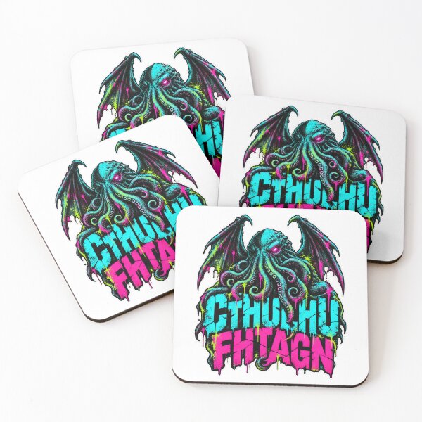 Item preview, H. P. Lovecraft: Neon Cthulhu Fhtagn designed and sold by Fenay Designs.