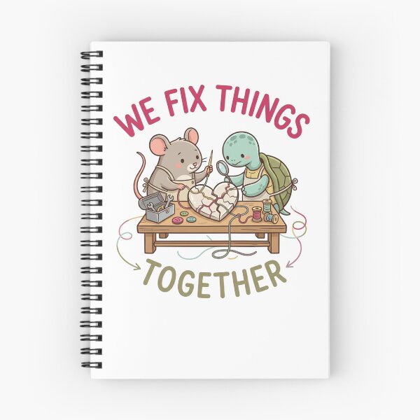 Item preview, We Fix Things Together Cute Animal Mending Broken Heart designed and sold by mood-draftsman.