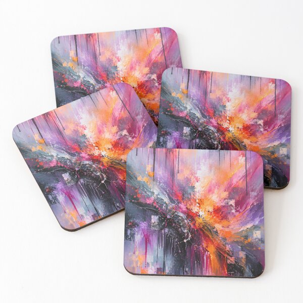 Item preview, Supernova Dream - Abstract Art Print in Purple and Orange designed and sold by Joey Santiago.
