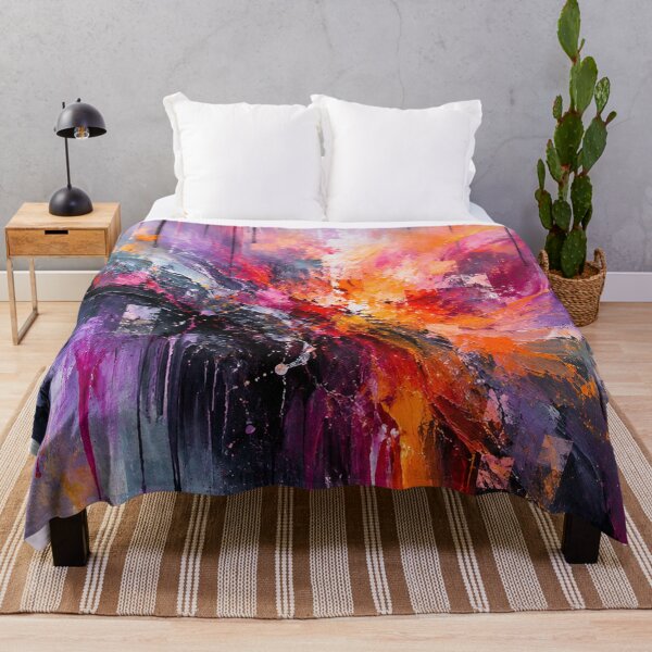 Item preview, Supernova Dream - Abstract Art Print in Purple and Orange designed and sold by Joey Santiago.