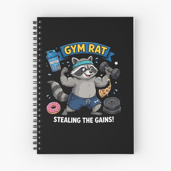 Item preview, Gym Rat Funny Raccoon Lifting Weights Shirt - Stealing The Gains designed and sold by StrongEveryDayStore.