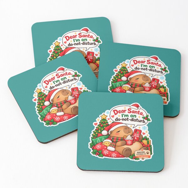 Item preview, DEAR SANTA, I'M ON DO-NOT-DISTURB! 2026 BY NAGGINGSTICKERSCO. NAGGING CAPYBARA'S A VERY NAGGING CHRISTMAS! COLLECTION | GREEN Edition | No.01 designed and sold by LaMaisonOfMY.
