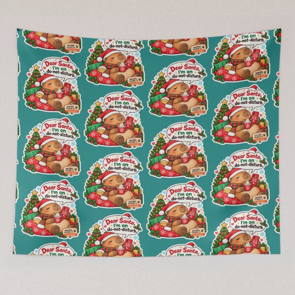 Item preview, DEAR SANTA, I'M ON DO-NOT-DISTURB! 2026 BY NAGGINGSTICKERSCO. NAGGING CAPYBARA'S A VERY NAGGING CHRISTMAS! COLLECTION | GREEN Edition | No.01 designed and sold by LaMaisonOfMY.