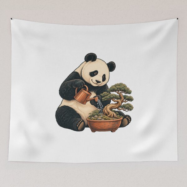 Item preview, Panda Bonsai Gardener designed and sold by cybersilverhand.