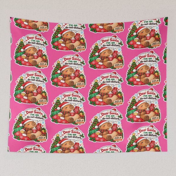 Item preview, DEAR SANTA, I'M ON DO-NOT-DISTURB! 2026 BY NAGGINGSTICKERSCO. NAGGING CAPYBARA'S A VERY NAGGING CHRISTMAS! COLLECTION | ELECTRIC PINK Edition | No.01 designed and sold by LaMaisonOfMY.