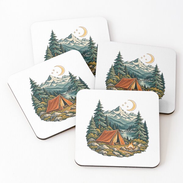 Item preview, Alpine Camp under the Moon designed and sold by cybersilverhand.
