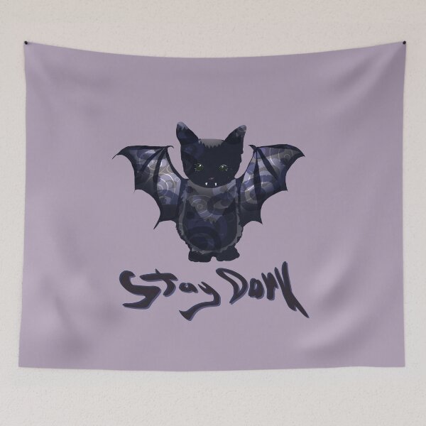 Item preview, Stay Dark | Cute Gothic Bat Cat Dark Fantasy Art designed and sold by pinkybat.