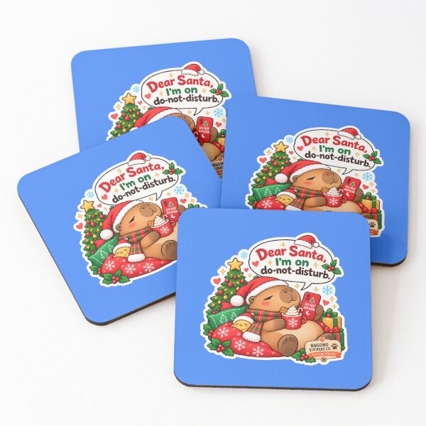Item preview, DEAR SANTA, I'M ON DO-NOT-DISTURB! 2026 BY NAGGINGSTICKERSCO. NAGGING CAPYBARA'S A VERY NAGGING CHRISTMAS! COLLECTION | ELECTRIC BLUE Edition | No.01 designed and sold by LaMaisonOfMY.