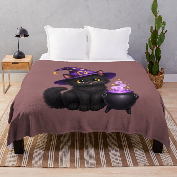 Item preview, Cute Black Witch Cat with Magic Potion designed and sold by All About DigiCraft by Fedelina.
