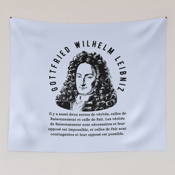 Item preview, Gottfried Wilhelm Leibniz quote: Il y a aussi deux sortes de vérités, celles de Raisonnement et celle de Fait. designed and sold by artbleed.