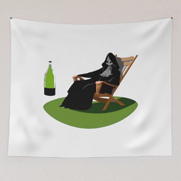 Item preview, Reaper in Wooden Deck Chair designed and sold by For-Cat Studio.