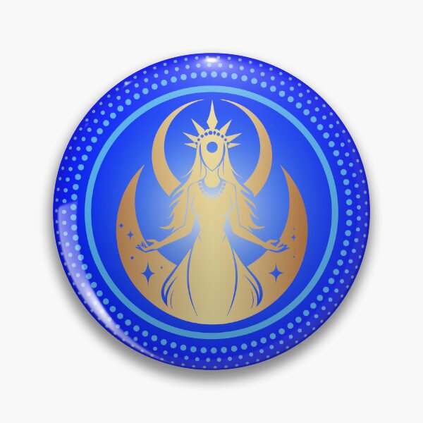 Item preview, Blue and Gold Moon Goddess Design designed and sold by Witch Joseph.