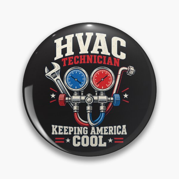 Item preview, HVAC Technician Keeping America Cool - Retro Gauges and Wrench designed and sold by Mygoodees.